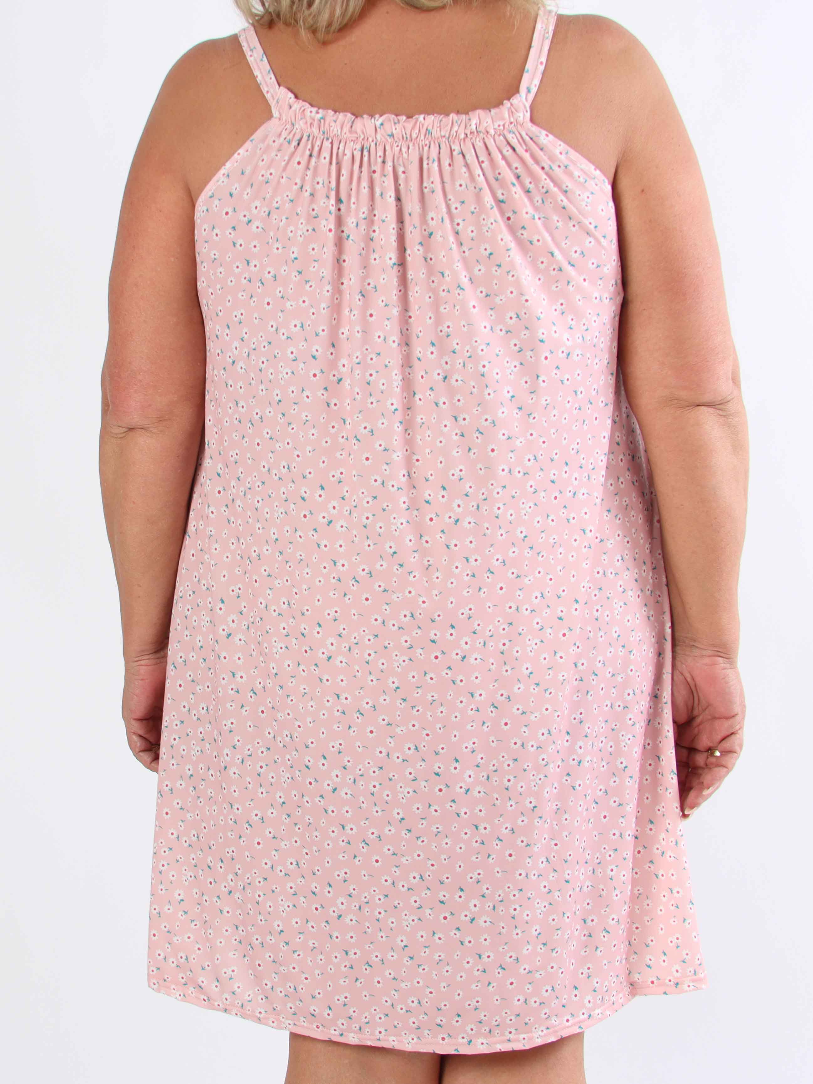 SunLove Small Flower - Elastisk plus size kjole med blomsterprint